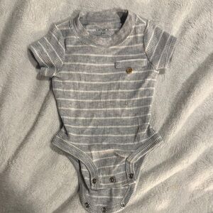 Carter's Gray Striped Bodysuit